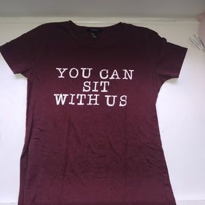 maroon t-shirt